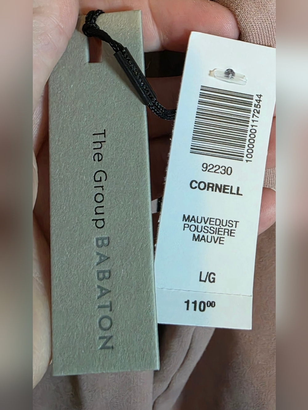 NWT Aritzia The Group Babaton Cornell Dress Mauve Size Large Elevated Loungewear - Picture 5 of 7
